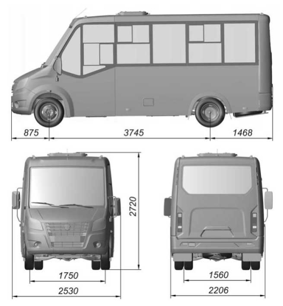 Автобус ГАЗель Next - технические характеристики и расход топлива с фото и видео примерами