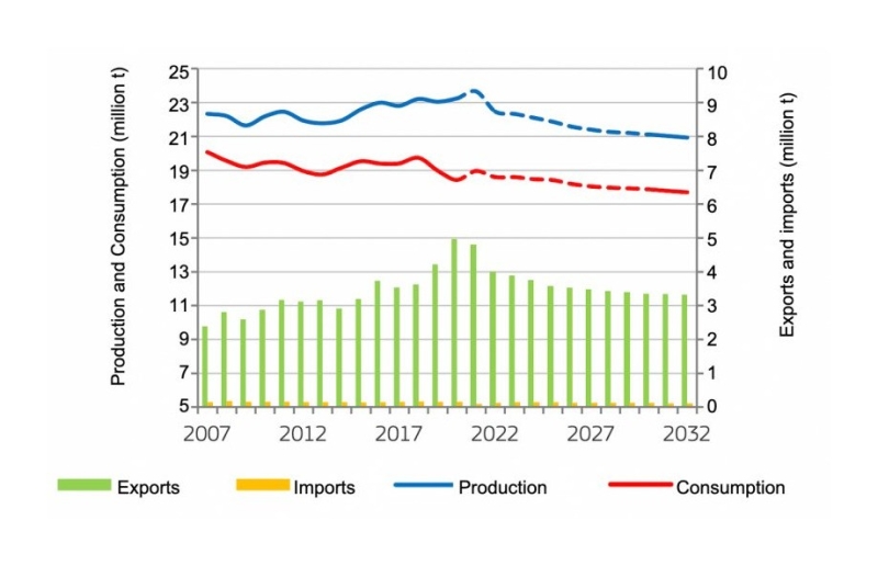 Аналитики ЕС ожидают спада в мировом свиноводстве в 2022–2032 годах
