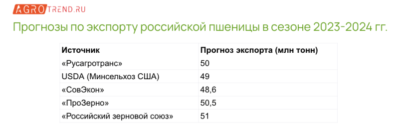 МСЗ повысил прогноз экспорта российского зерна - Agrotrend.ru